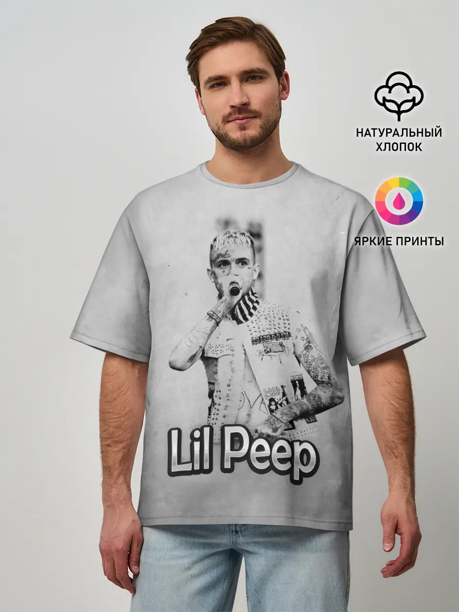 Мужская футболка оверсайз / Lil Peep