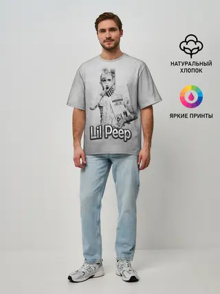 Мужская футболка оверсайз / Lil Peep