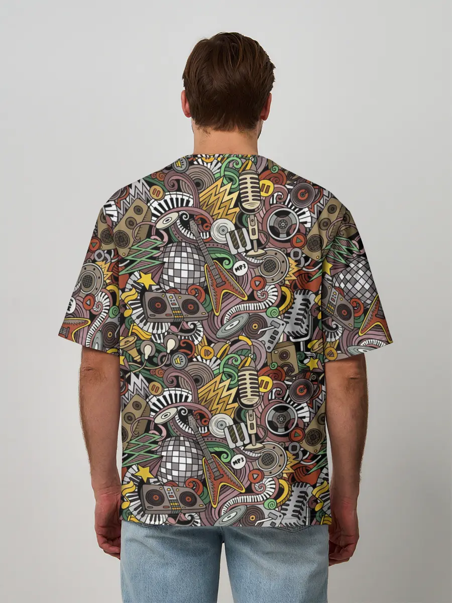 Мужская футболка оверсайз / Музыка