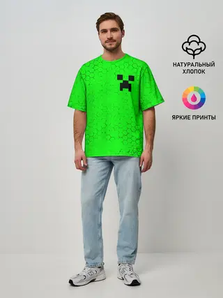 Мужская футболка оверсайз / MINECRAFT / МАЙНКРАФТ