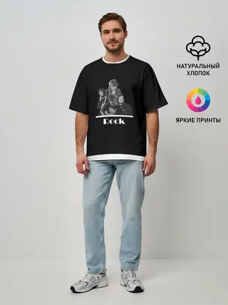 Мужская футболка оверсайз / Классика Русского рока