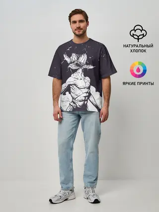 Мужская футболка оверсайз / Демогоргон