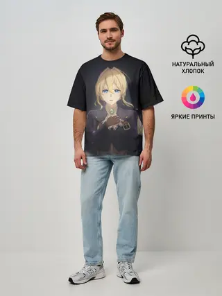 Мужская футболка оверсайз / Violet Evergarden