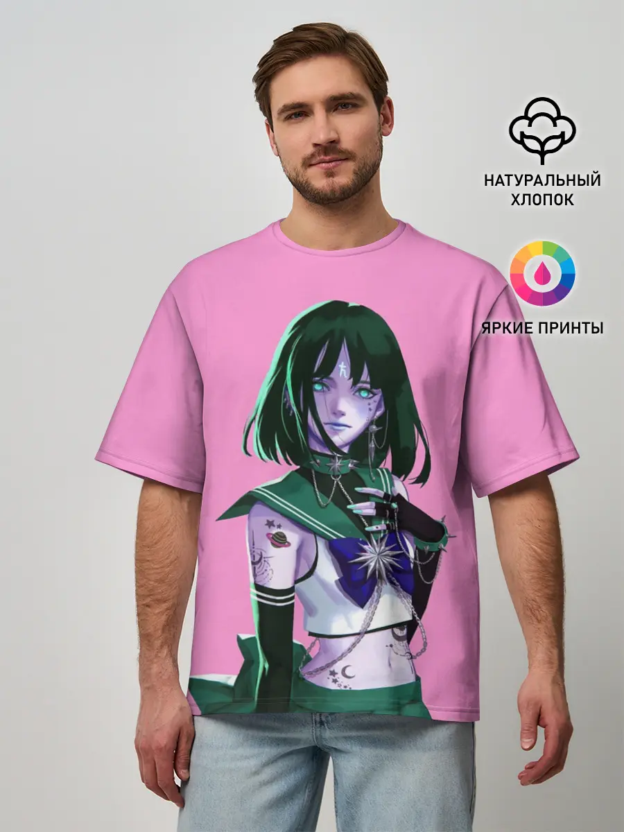 Мужская футболка оверсайз / SAILOR MOON