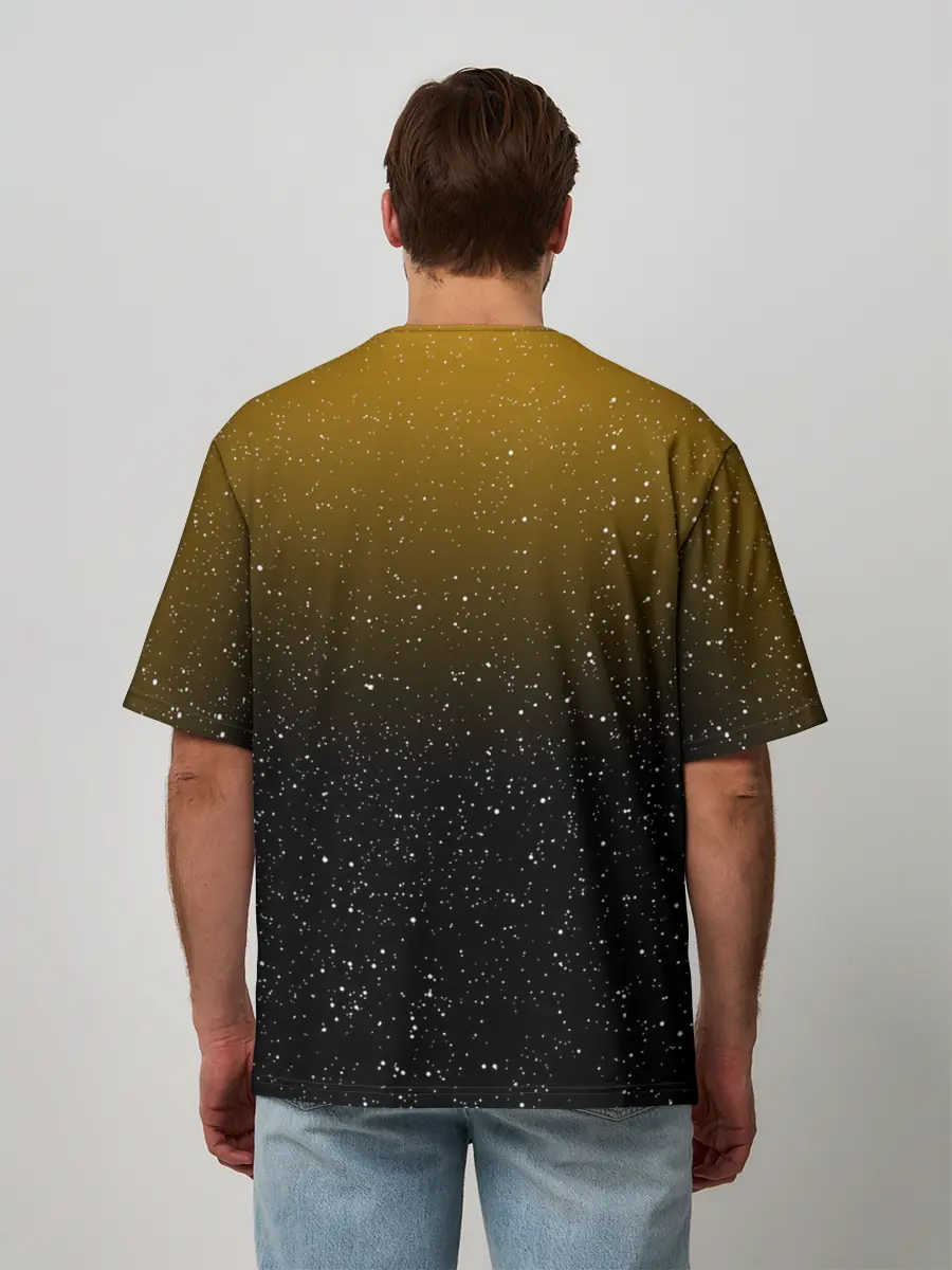 Мужская футболка оверсайз / ЕНОТ АСТРОНАВТ | ЛУННЫЙ ЕНОТ