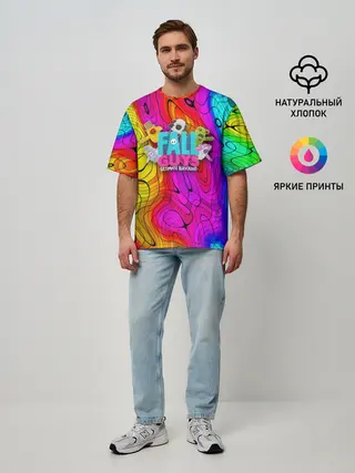 Мужская футболка оверсайз / Fall Guys