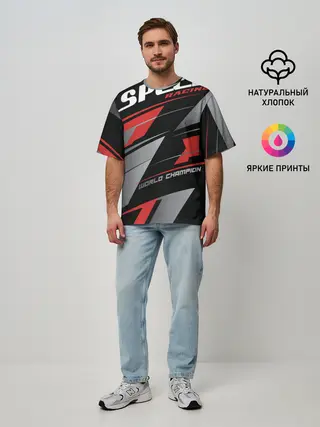 Мужская футболка оверсайз / Форма для мотокросса FOX