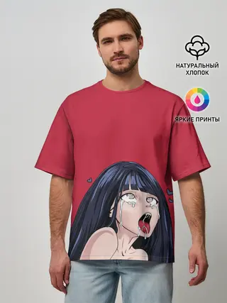 Мужская футболка оверсайз / ХИНАТА АХЕГАО | AHEGAO