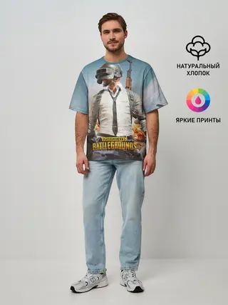 Мужская футболка оверсайз / PUBG