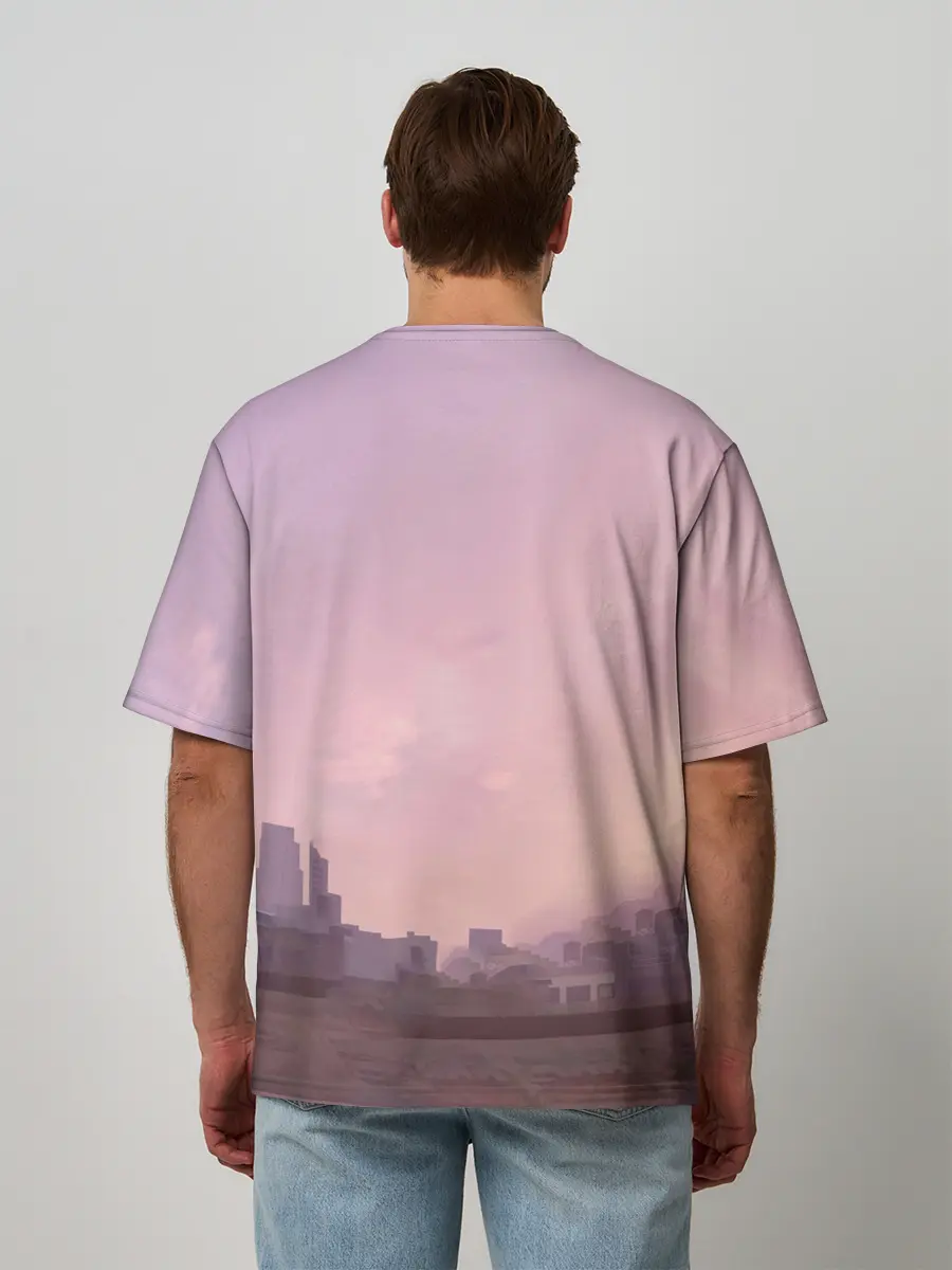 Мужская футболка оверсайз / Персонажи ГТА 5