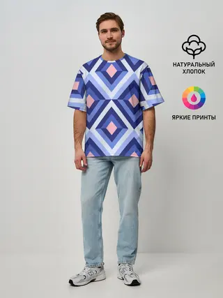 Мужская футболка оверсайз / узор