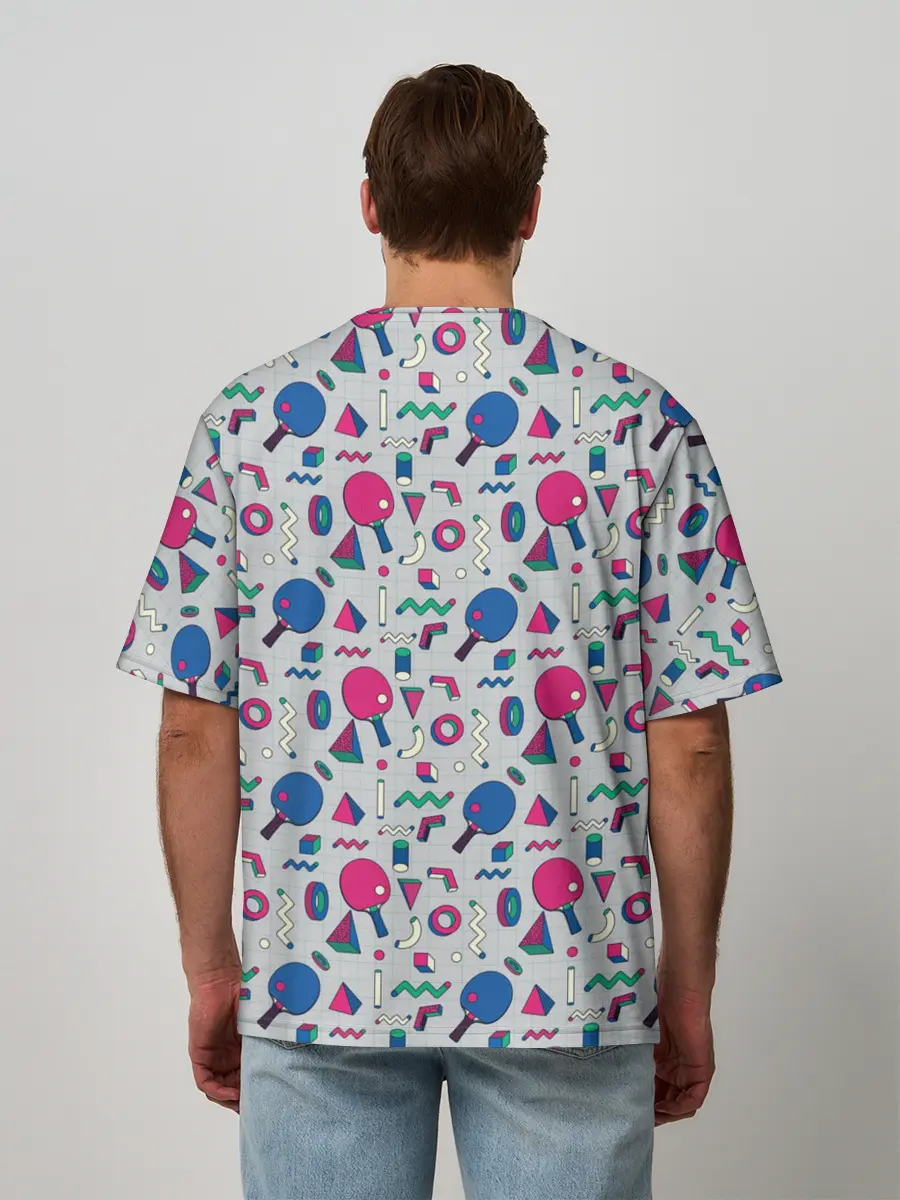 Мужская футболка оверсайз / Настольный Теннис