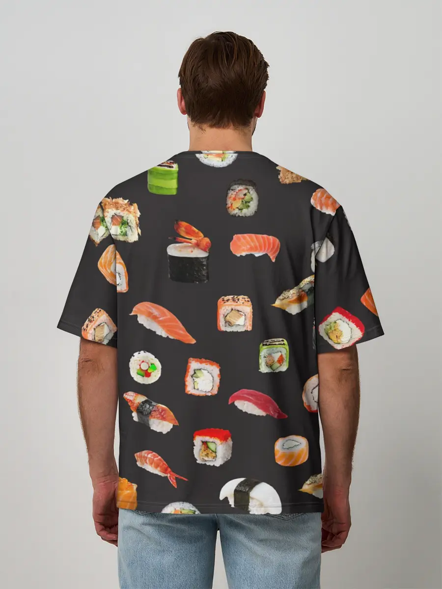 Мужская футболка оверсайз / Суши