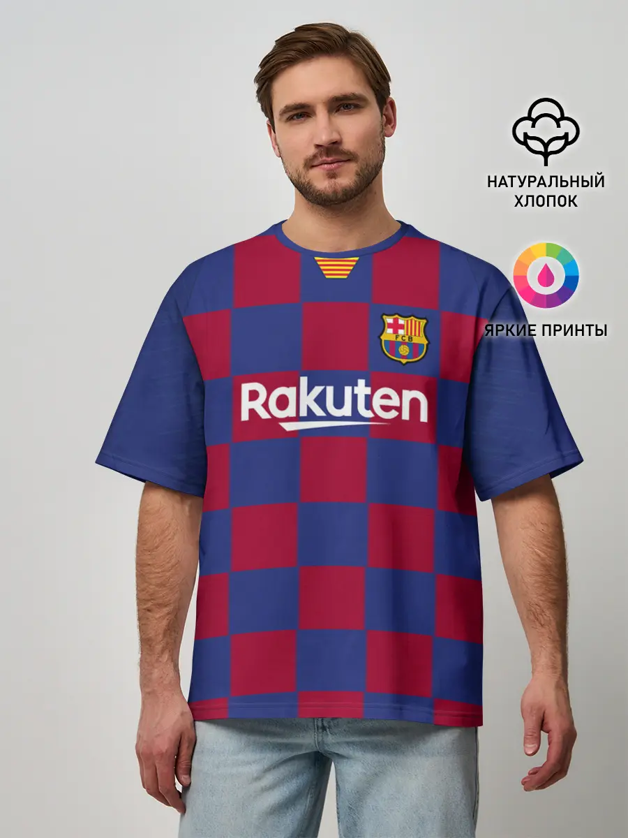 Мужская футболка оверсайз / Неймар Форма Барселона 19/20