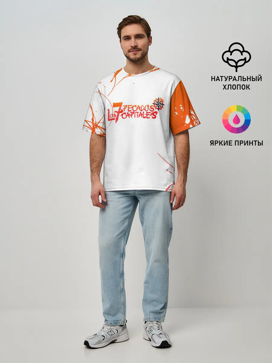 Мужская футболка оверсайз / Nanatsu no Taizai logo