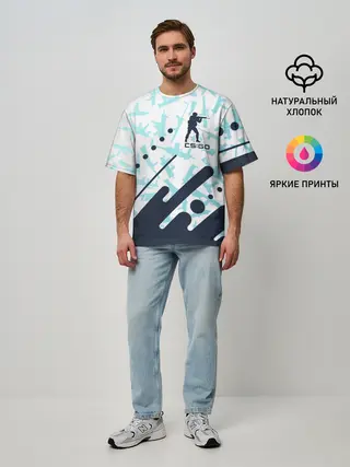 Мужская футболка оверсайз / CS GO | КС ГО