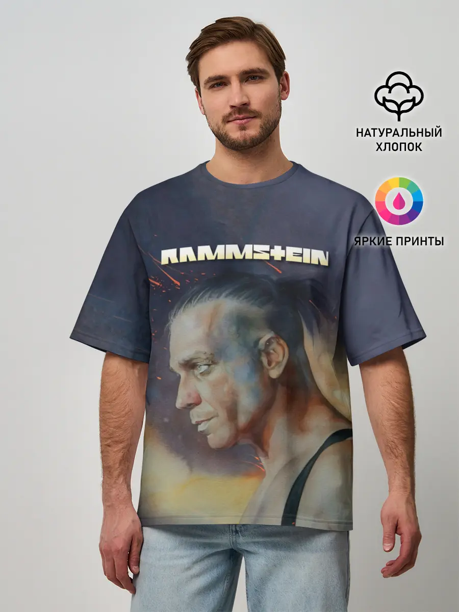 Мужская футболка оверсайз / Rammstein