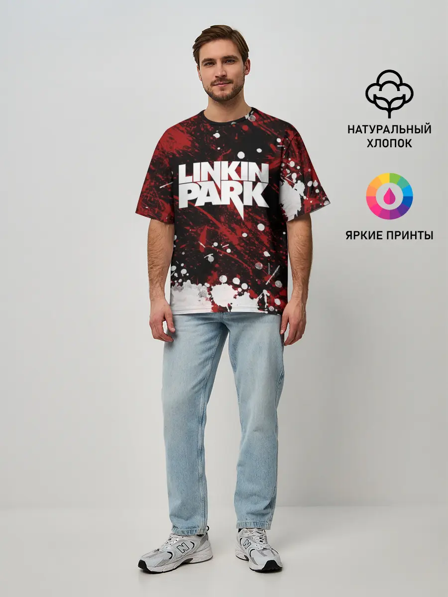 Мужская футболка оверсайз / Linkin Park