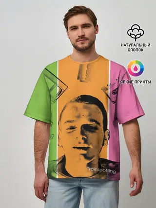 Мужская футболка оверсайз / На игле