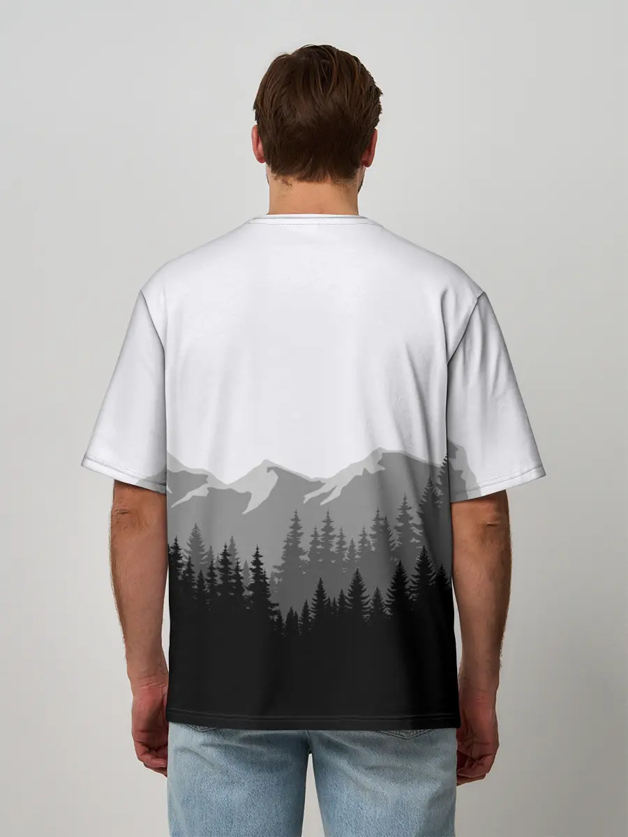 Мужская футболка оверсайз / SIREN HEAD | DARK FOREST