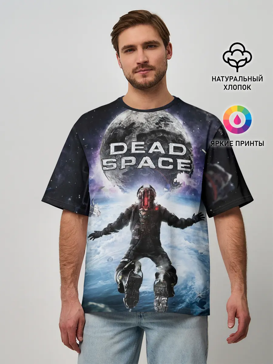 Мужская футболка оверсайз / Айзек в мертвом космосе