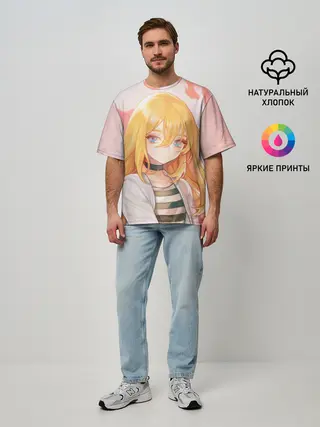 Мужская футболка оверсайз / Satsuriku no Tenshi