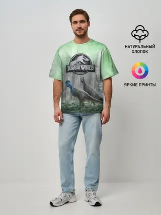 Мужская футболка оверсайз / Jurassic World | Мир Юрского периода