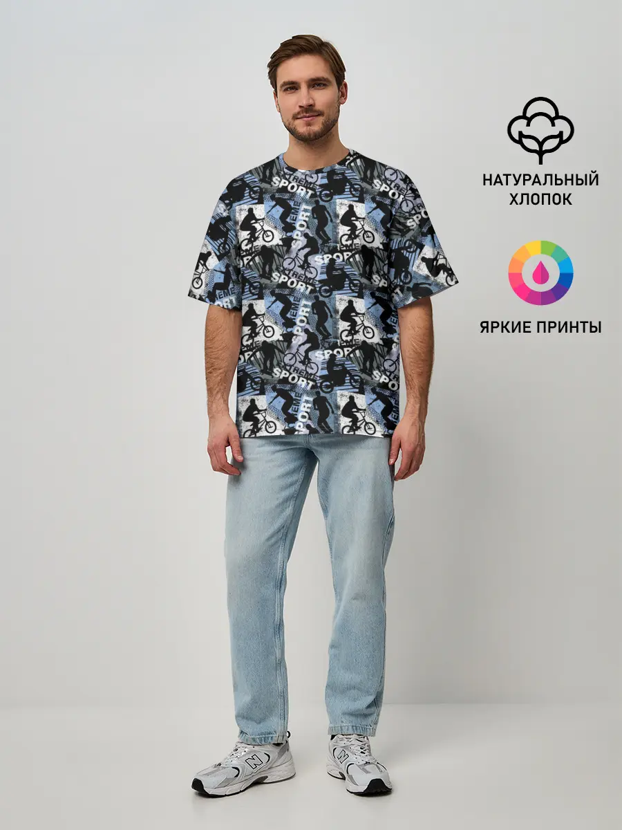 Мужская футболка оверсайз / SPORT