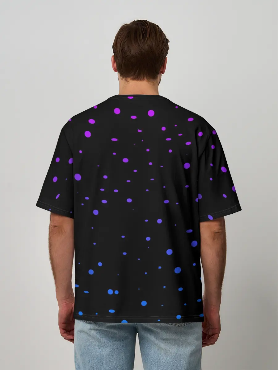 Мужская футболка оверсайз / ночной Фейри Тейл