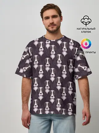 Мужская футболка оверсайз / Спаниель