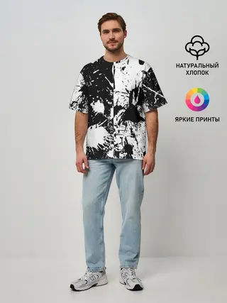 Мужская футболка оверсайз / КРАСКА И НИЧЕГО ЛИШНЕГО!