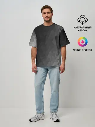 Мужская футболка оверсайз / Dark abstraction