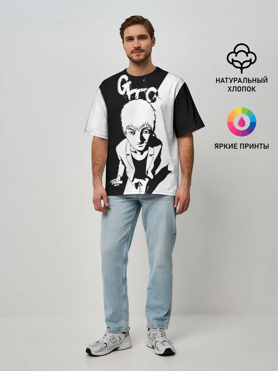 Мужская футболка оверсайз / Onizuka oldschool anime