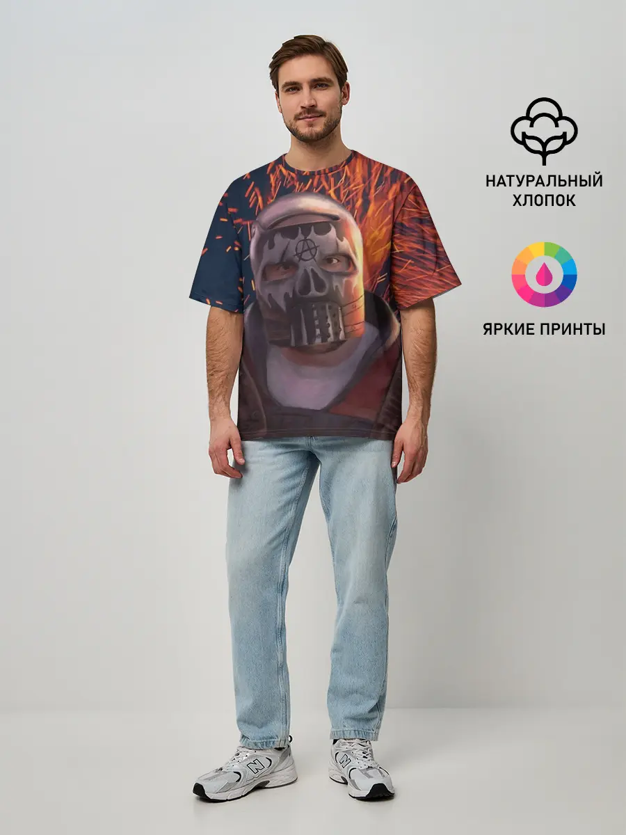 Мужская футболка оверсайз / Sparks Rust