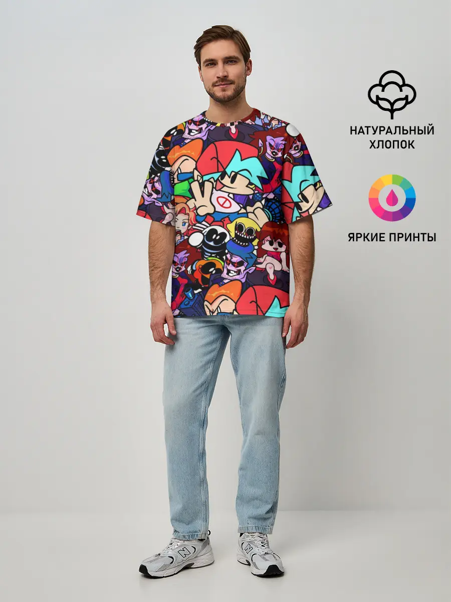 Мужская футболка оверсайз / Friday Night Funkin