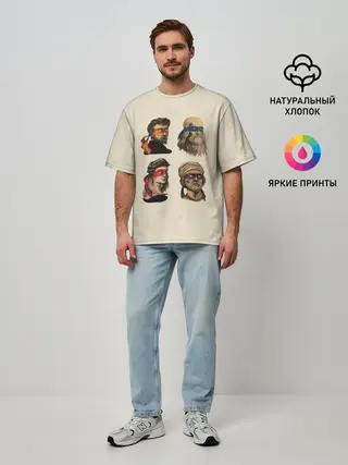 Мужская футболка оверсайз / Настоящие Черепашки