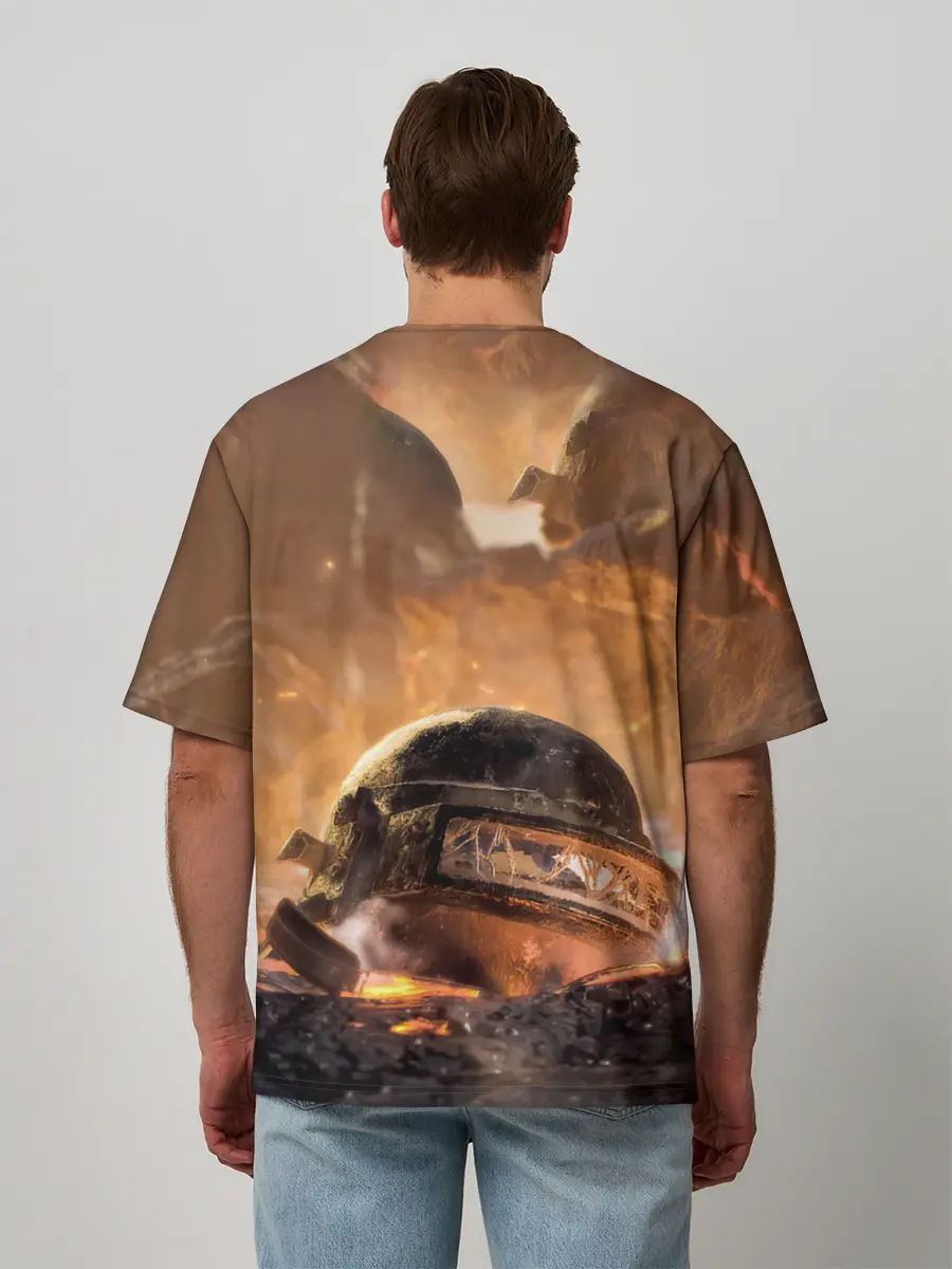 Мужская футболка оверсайз / PlayerUnknowns Battlegrounds