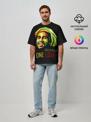 Мужская футболка оверсайз / Боб Марли