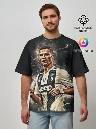 Мужская футболка оверсайз / Криштиану Роналду