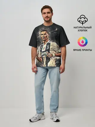 Мужская футболка оверсайз / Криштиану Роналду