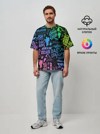 Мужская футболка оверсайз / BILLIE EILISH | БИЛЛИ АЙЛИШ