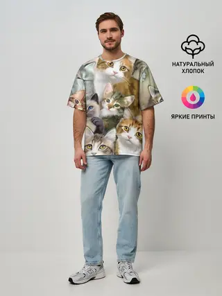 Мужская футболка оверсайз / Котишики