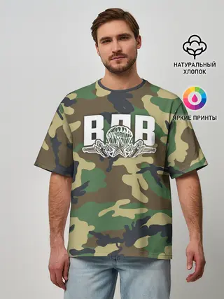Мужская футболка оверсайз / ВДВ камуфляж