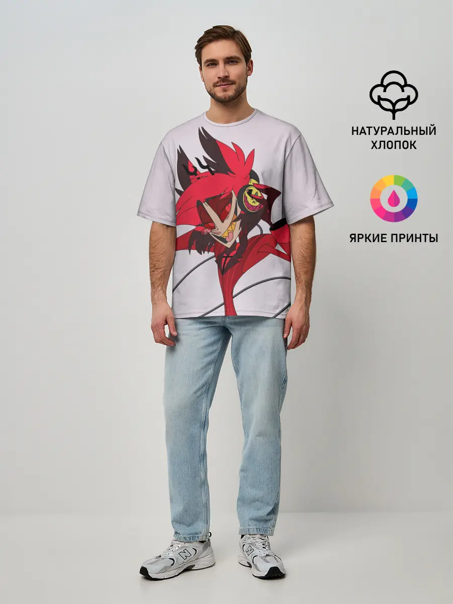 Мужская футболка оверсайз / Отель Хазбин