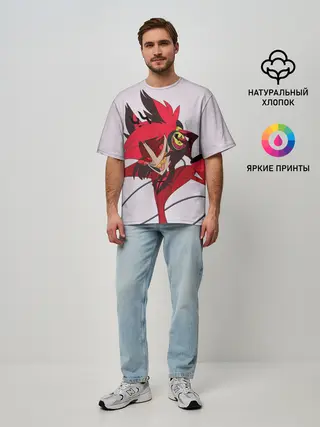 Мужская футболка оверсайз / Отель Хазбин