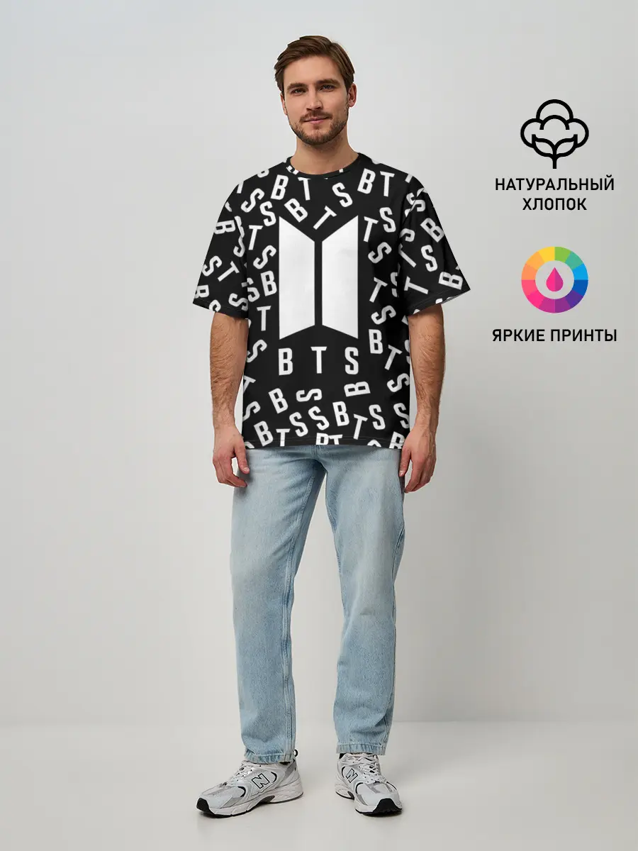 Мужская футболка оверсайз / BTS