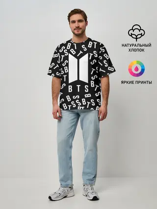 Мужская футболка оверсайз / BTS
