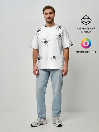 Мужская футболка оверсайз / Пауки