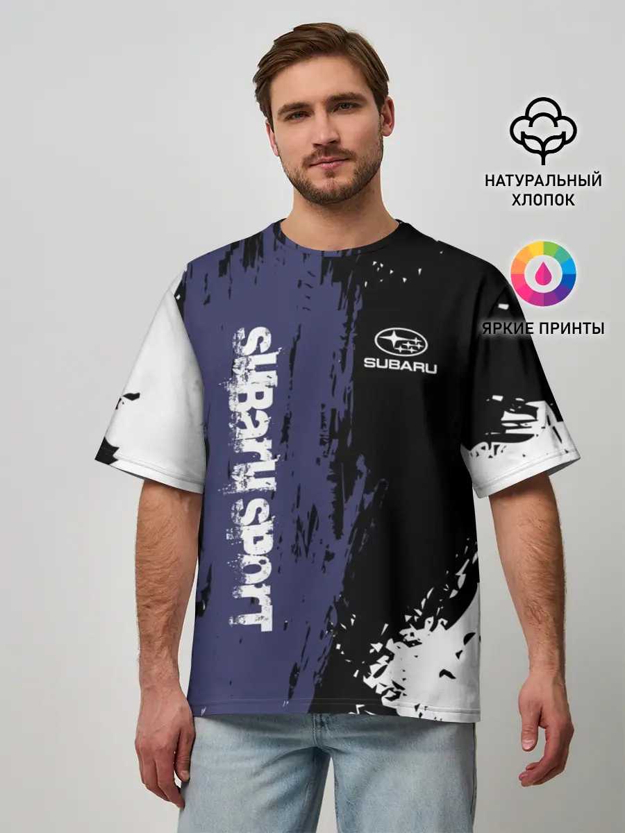 Мужская футболка оверсайз / SUBARU | СУБАРУ