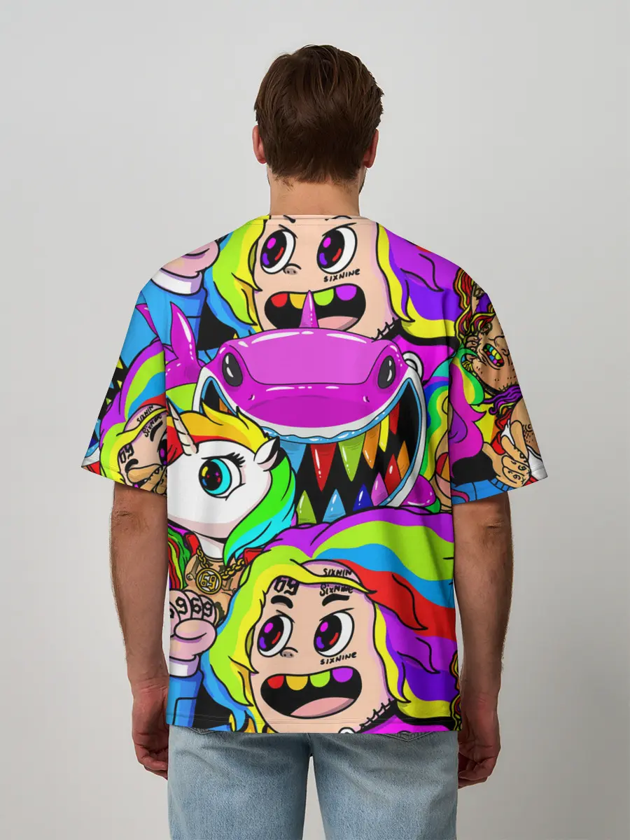 Мужская футболка оверсайз / 6IX9INE